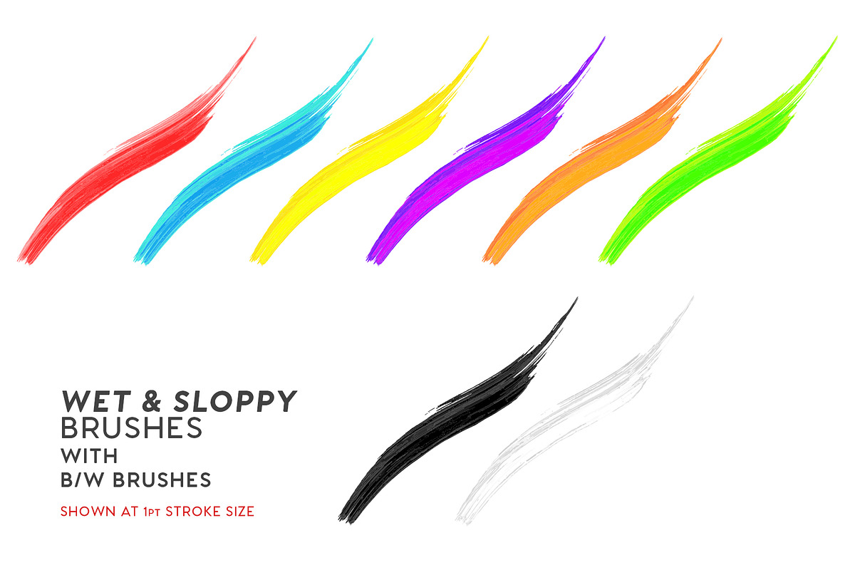 FX PAINT Illustrator Brushes preview 6
