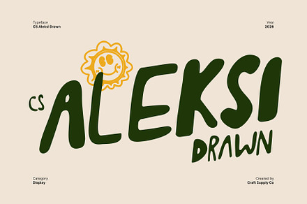 CS Aleksi Drawn, a Sans Serif Font by Craft Supply Co.