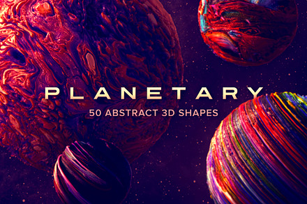 Planetary: 50 Abstract 3D Shapes, an Object Graphic by Chroma Supply