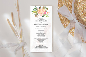 Wedding Program Template Canva