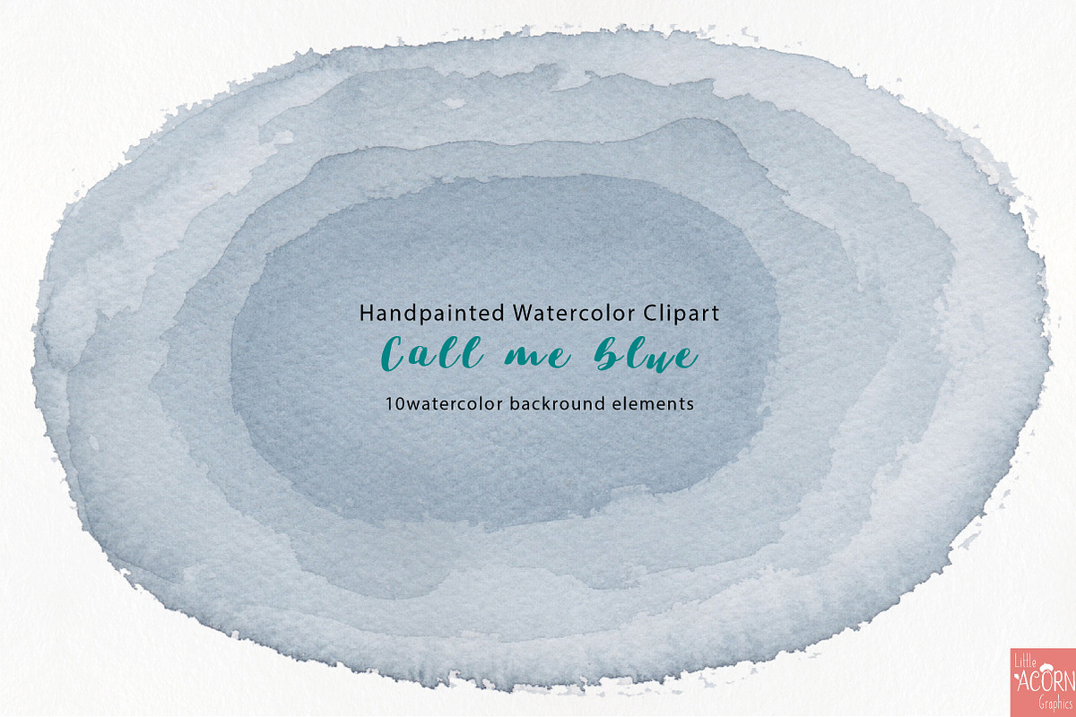 Watercolor background texture blue, a Texture Graphic by LittleAcornGraphics (Photo 11 of 13)