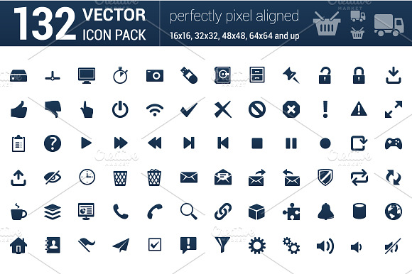 132 Universal Outline Icons.