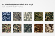 USA Flecktarn Camouflage Patterns, a Pattern Graphic by 3Y_Design (Thumbnail 2 of 6)