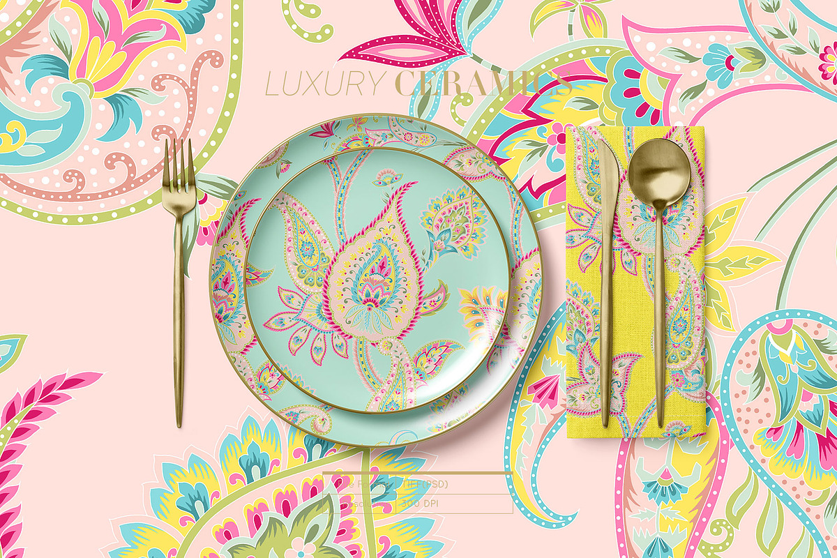 Persian Pink Paisley luxury Patterns, a Graphic by TSTUDIO (Photo 9 of 12)