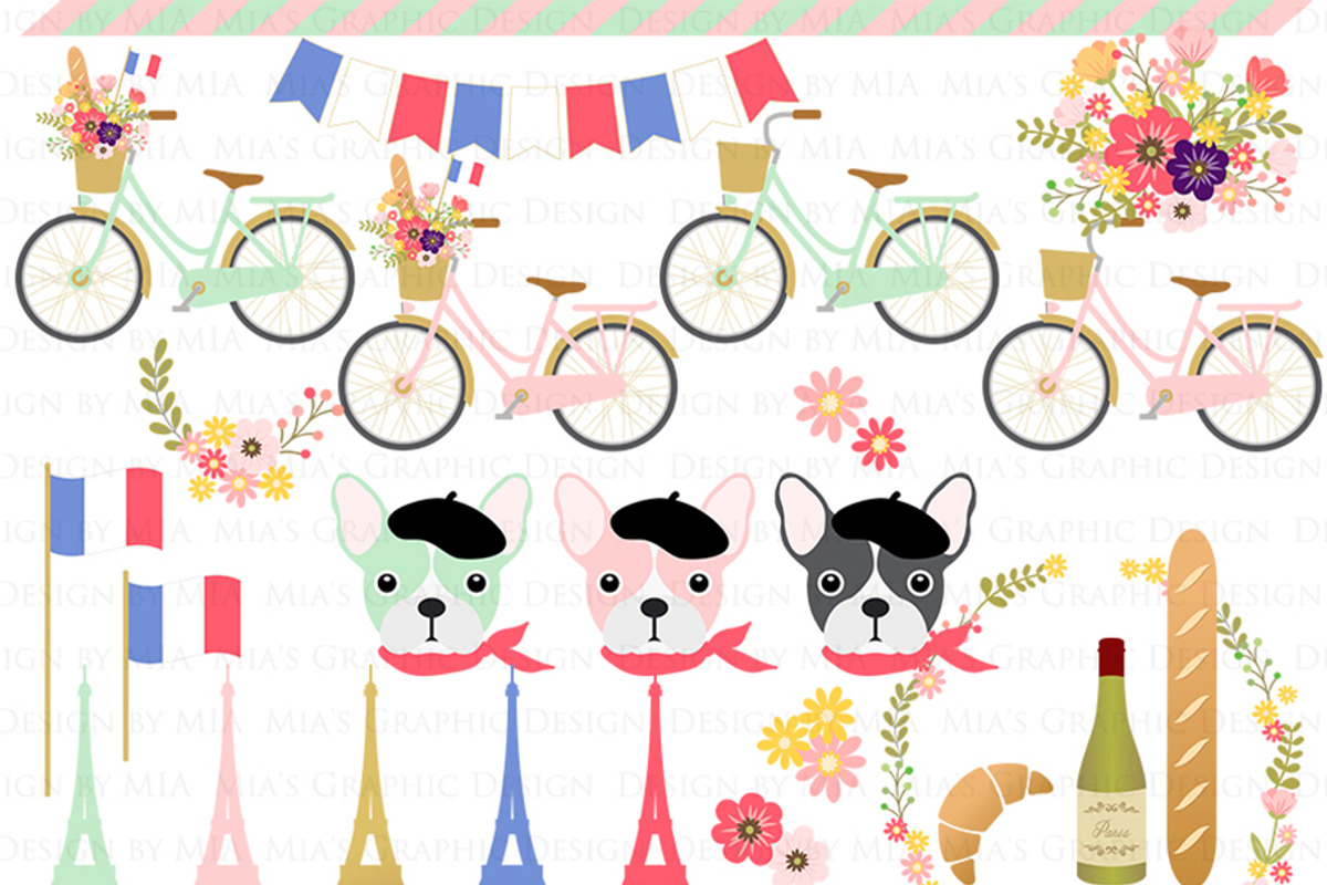 Parisian,Bonjour Paris,Eiffel Tower, an Illustration by Mia's Graphic Design (Photo 4 of 9)