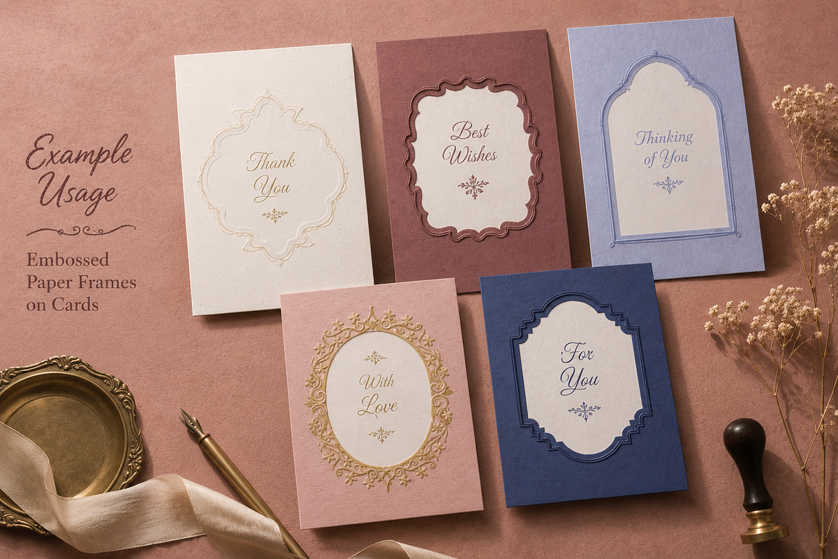 Embossed Paper Frames, a Decorative Illustration by Anna Studio (Photo 8 of 12)