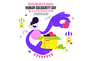 6 Human Solidarity Day Illustration, a Person Illustration by denayunebgt (Thumbnail 1 of 3)