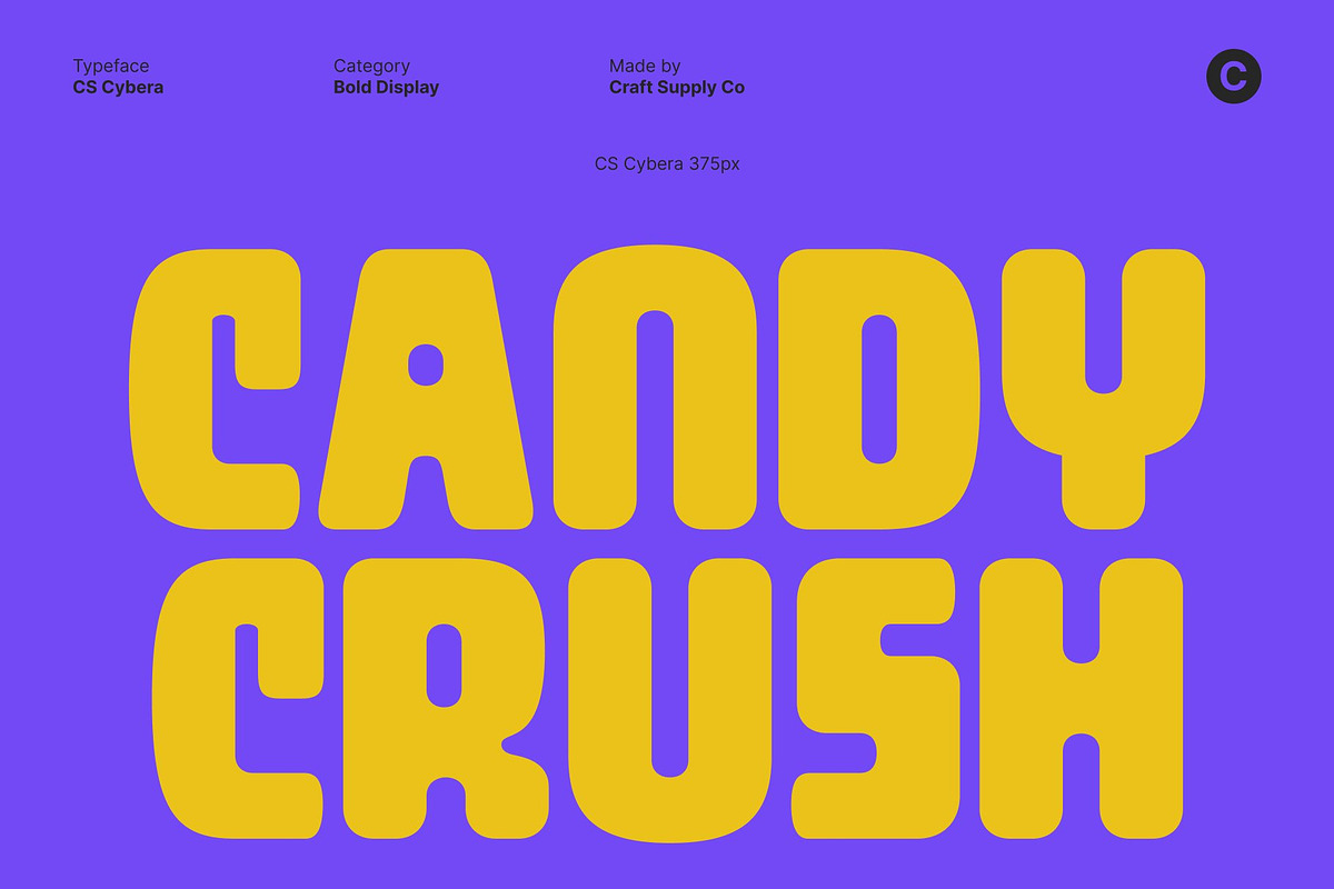 CS Cybera – Bold Display Font, a Sans Serif Font by Craft Supply Co. (Photo 3 of 8)