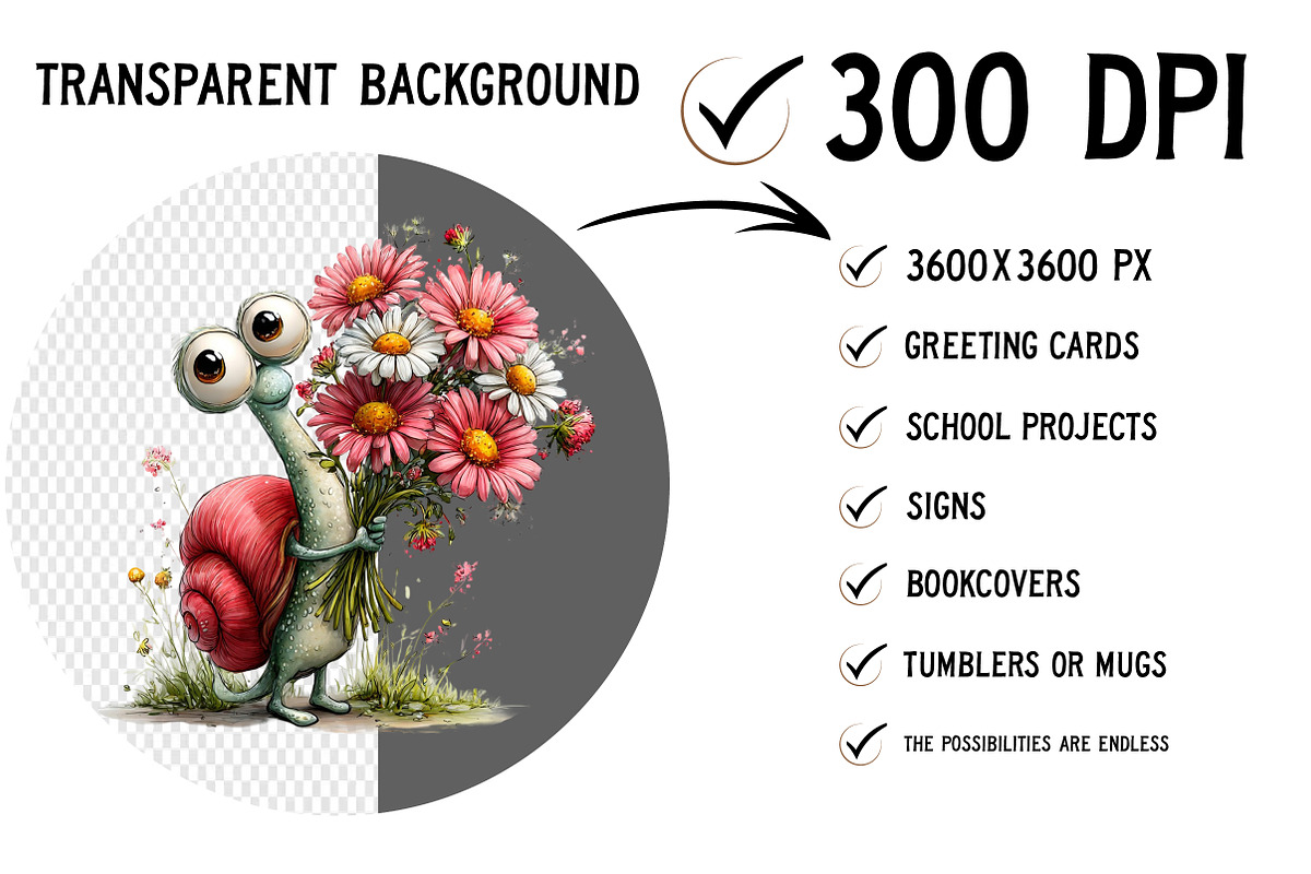Whimsical Summer Snail Clipart, an Illustration by Craft Nest (Photo 2 of 12)
