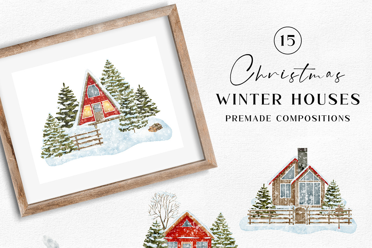 Christmas in Countryside Collection, a Decorative Illustration by Olya Haifisch (Photo 3 of 10)