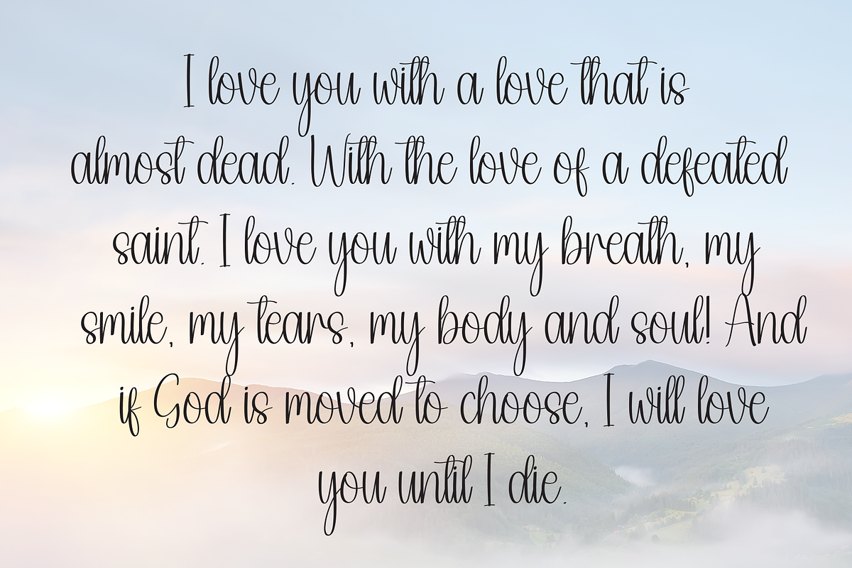 Valentine | Script Font, a Handwritten Font by Scratchones (Photo 6 of 8)