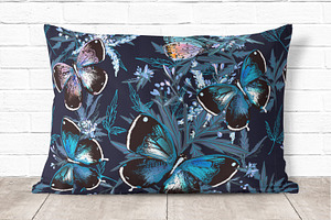 Floral Vector Pattern Butterflies