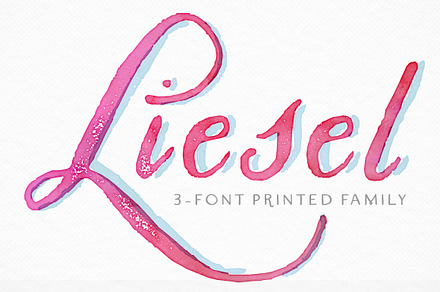 Liesel Printed Family, a Handwritten Font by Magpie Paper Works