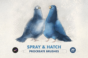 Spray & Hatch Procreate Brushes