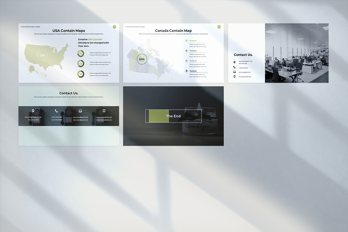 Pitch Deck PowerPoint Template, a Presentation Template by WhiteGraphic (Photo 16 of 16)