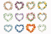 Heart Wreath Wildflowers Clipart, an Illustration by Design Market (Thumbnail 2 of 4)