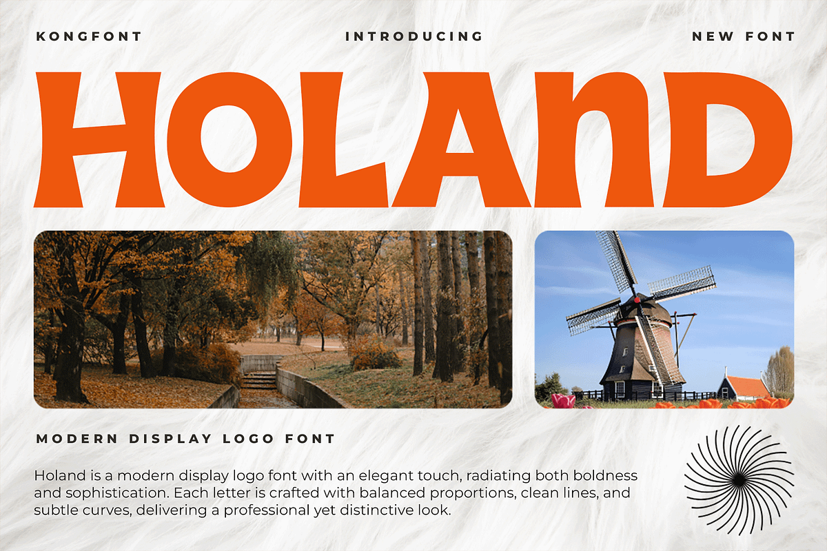 Holand - Modern Display Logo Font, a Sans Serif Font by overlaytemplates (Photo 1 of 5)