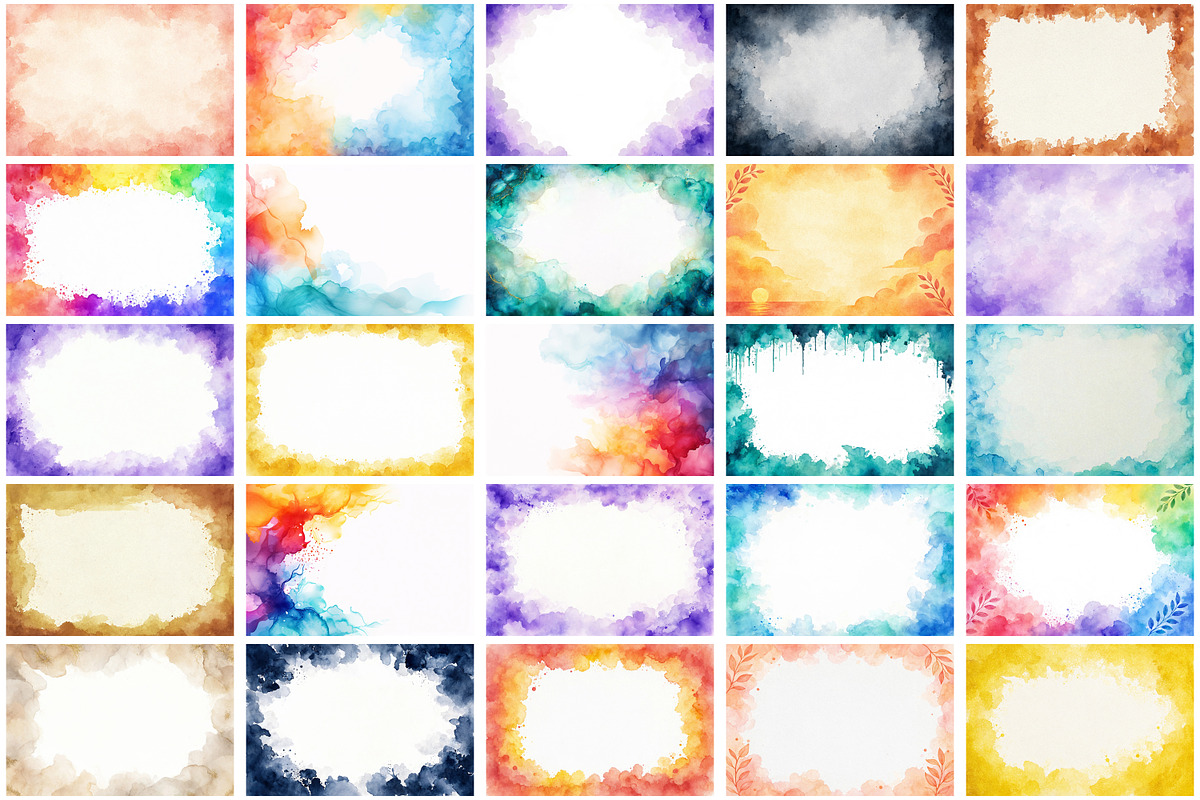 Watercolor Border Background, a Background Graphic by Forhadx5 (Photo 4 of 9)