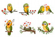 Whimsical Valentine Vogel Clipart, an Illustration by Daily.Designs (Thumbnail 7 of 8)