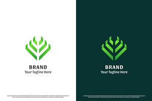 Abstract Green Rhombus Logo Design, a Branding & Logo Template by Morvana Crew