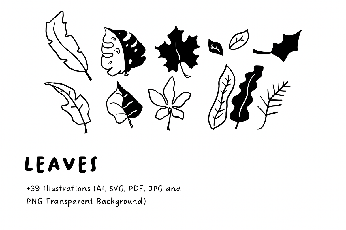 39+ Hand-Drawn Leaves Illustrations, an Object Illustration by The Journey Atelier (Photo 2 of 5)
