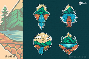 Mountain Sticker Illustration Pack