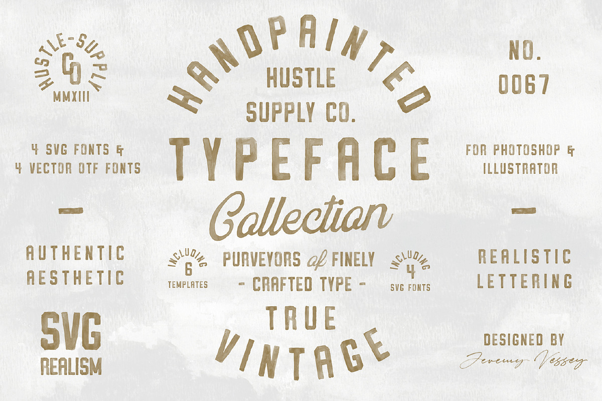 Vintage SVG Bundle & Templates, a Sans Serif Font by Hustle Supply Co. (Photo 14 of 14)