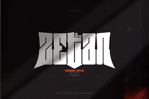 Zetan-Metal Modern Typeface, a Blackletter Font by Linecreative