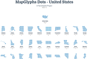 MapGlyphs Dots - United States, a Symbol Font by Vector Maps (Thumbnail 2 of 2)