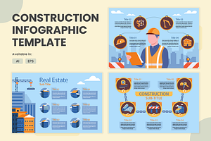 Construction Infographic Template, a Templates & Theme by Bartama Graphic