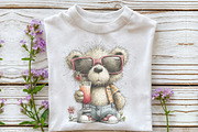 Whimsical Summer Teddy Bear Clipart, an Illustration by OK Design (Thumbnail 6 of 6)