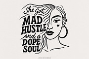 Mad Hustle and Dope Soul png, Woman, an Illustration by SharpMarketplace (Thumbnail 1 of 9)