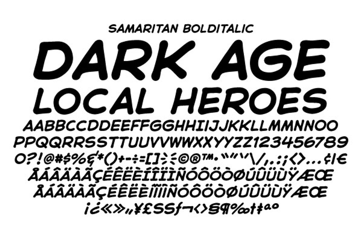 Samaritan - vintage comic book font preview 5
