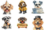 Quirky Dogs Sublimation Clipart, an Illustration by DreamArtGraphic (Thumbnail 4 of 5)
