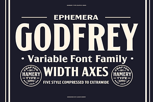 Godfrey Font Family, a Serif Font by Ilham Herry