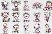 Quirky Pink Christmas Animal Clipart, an Illustration by Rose Art (Thumbnail 3 of 7)