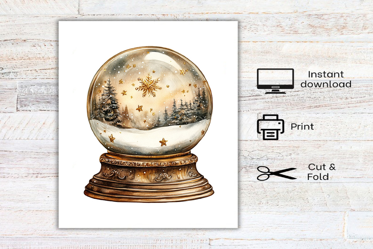 Watercolor Aesthetic Christmas PNG, an Illustration by Canvas Craft (Photo 7 of 7)