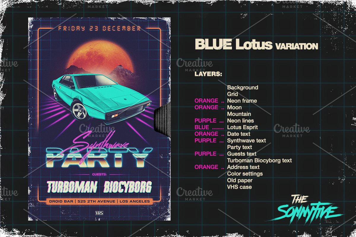 80s NewRetroWave flyers, a Flyer Template by Sonnyfive (Photo 5 of 7)