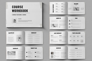 Course Workbook Template Landscape, a Stationery Template by ContestDesign