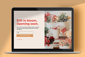 Bloom Coming Soon Page DIVI Layout