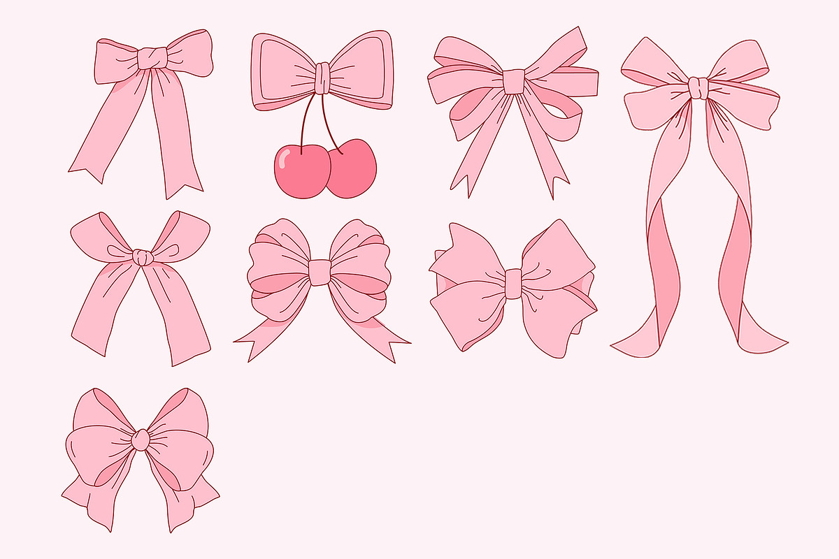 Preppy Coquette Bows Collection, a Pattern Graphic by cafelab_store (Photo 3 of 3)
