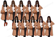 Autumn Girls Clipart, a Person Illustration by GlamArtZhanna (Thumbnail 5 of 5)