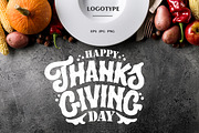 Happy Thanksgiving Logotype, a Poster Template by Anna's Lettering (Thumbnail 1 of 2)