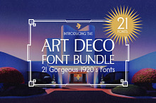 Art Deco Font Bundle (21 Fonts!)