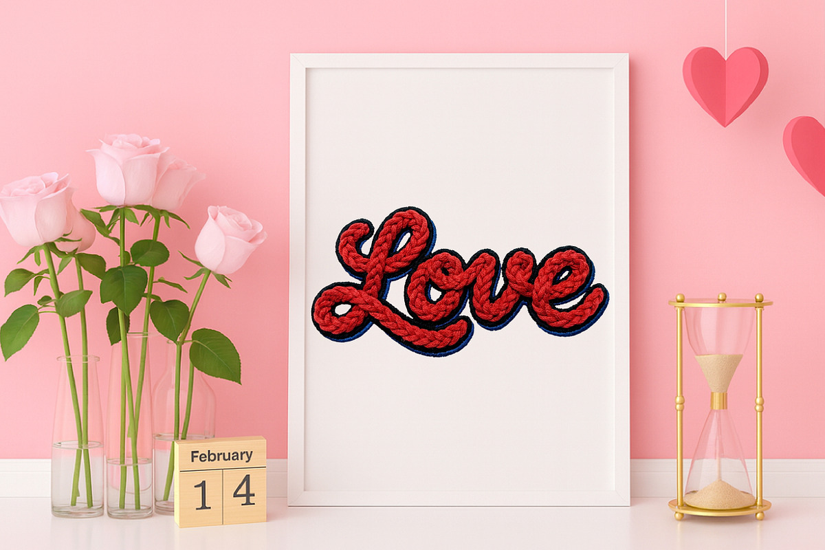 Faux Knitted Yarn Groovy Love PNG, an Illustration by Canvas Craft (Photo 6 of 7)