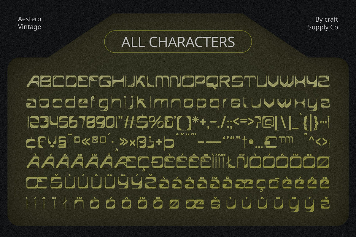 Aestero Vintage, a Sans Serif Font by Craft Supply Co. (Photo 3 of 8)