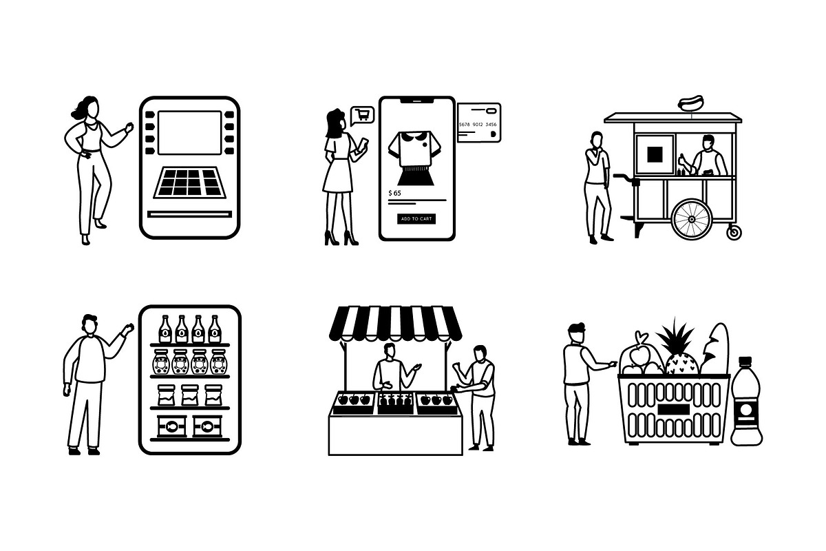 Aesthetic Grocery Store Illustration, an Illustration by Vector Portal (Photo 5 of 5)