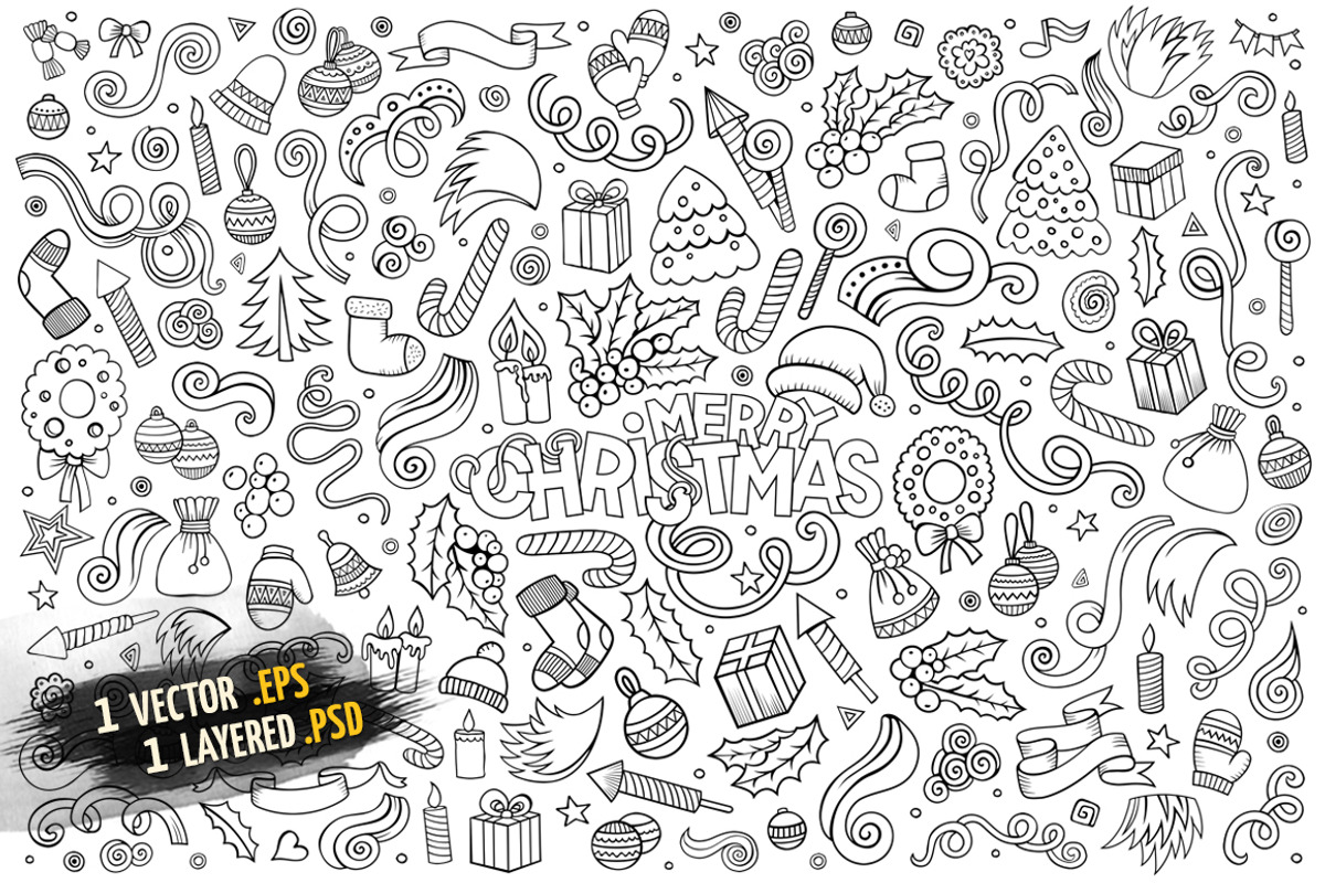 Christmas Objects & Elements Set, an Object Graphic by BALABOLKA (Photo 3 of 4)