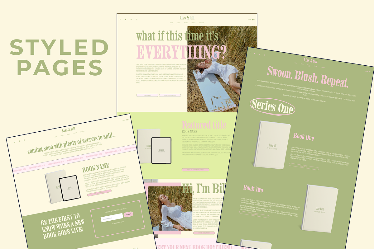 Squarespace Author Website Template, a Squarespace Template by Billie Grace Studio (Photo 5 of 8)