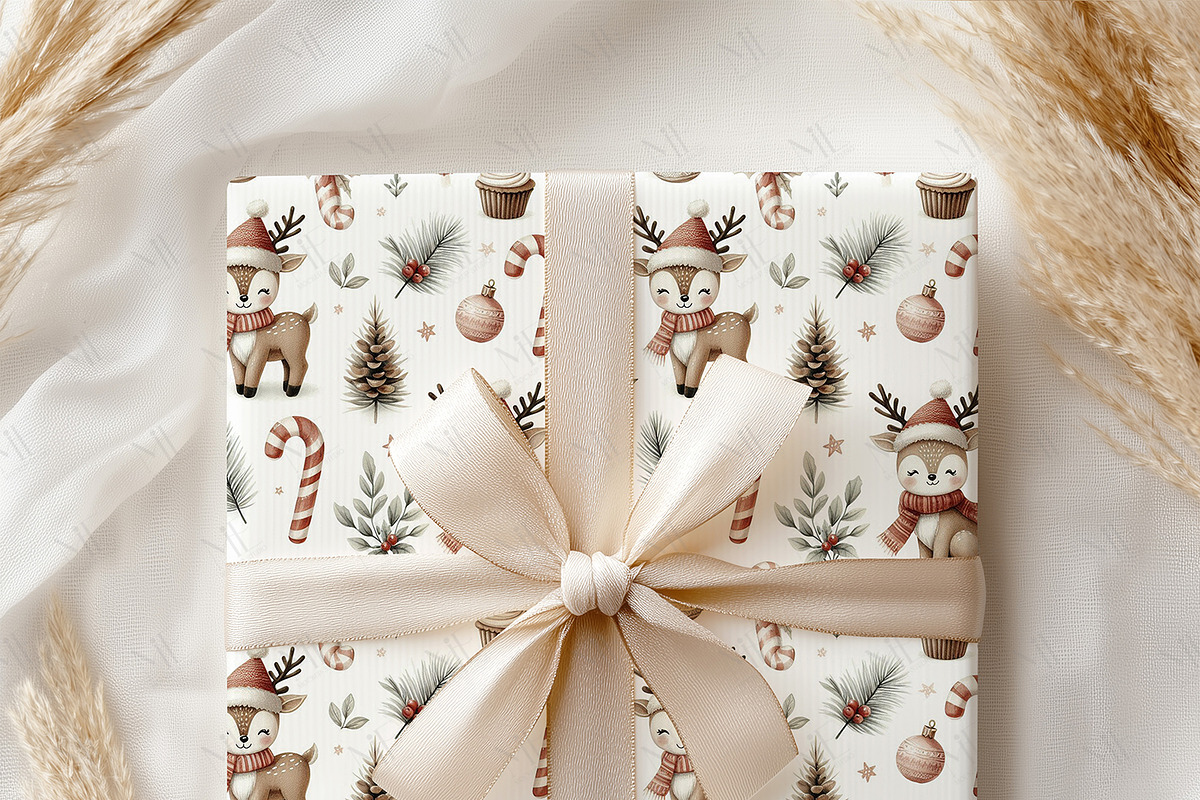 Gift Wrapping Paper Mockup PSD, a Mockup by Mie Mockup Studio (Photo 2 of 9)